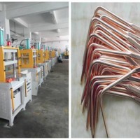 散熱管壓扁機，導(dǎo)熱管熱壓壓扁機，銅管熱壓壓扁機
